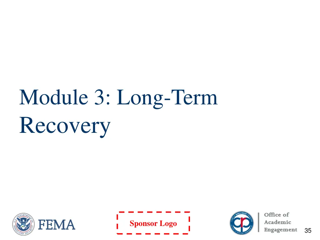 module 3 long term recovery