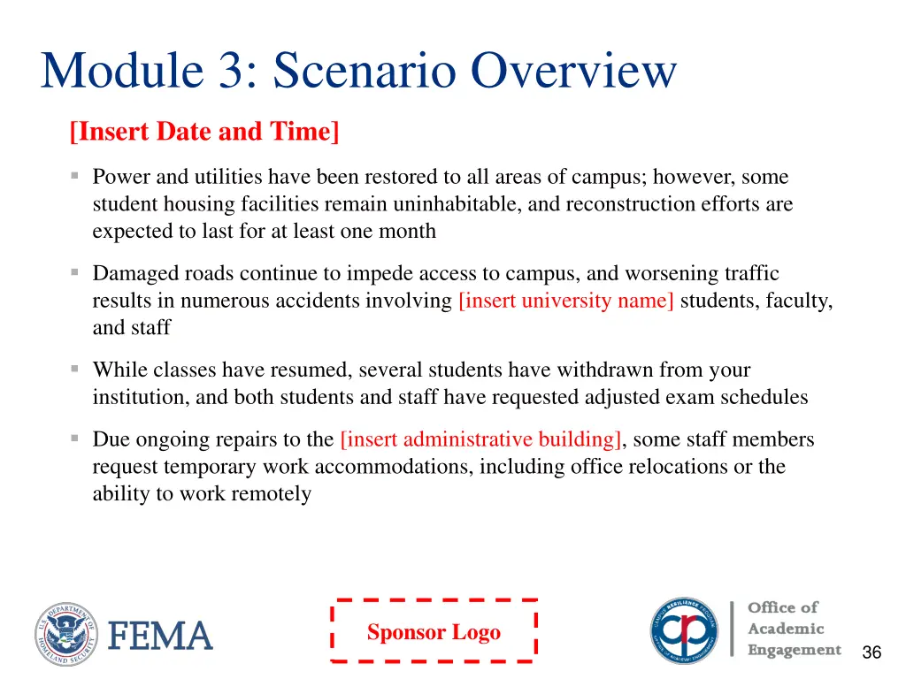 module 3 scenario overview