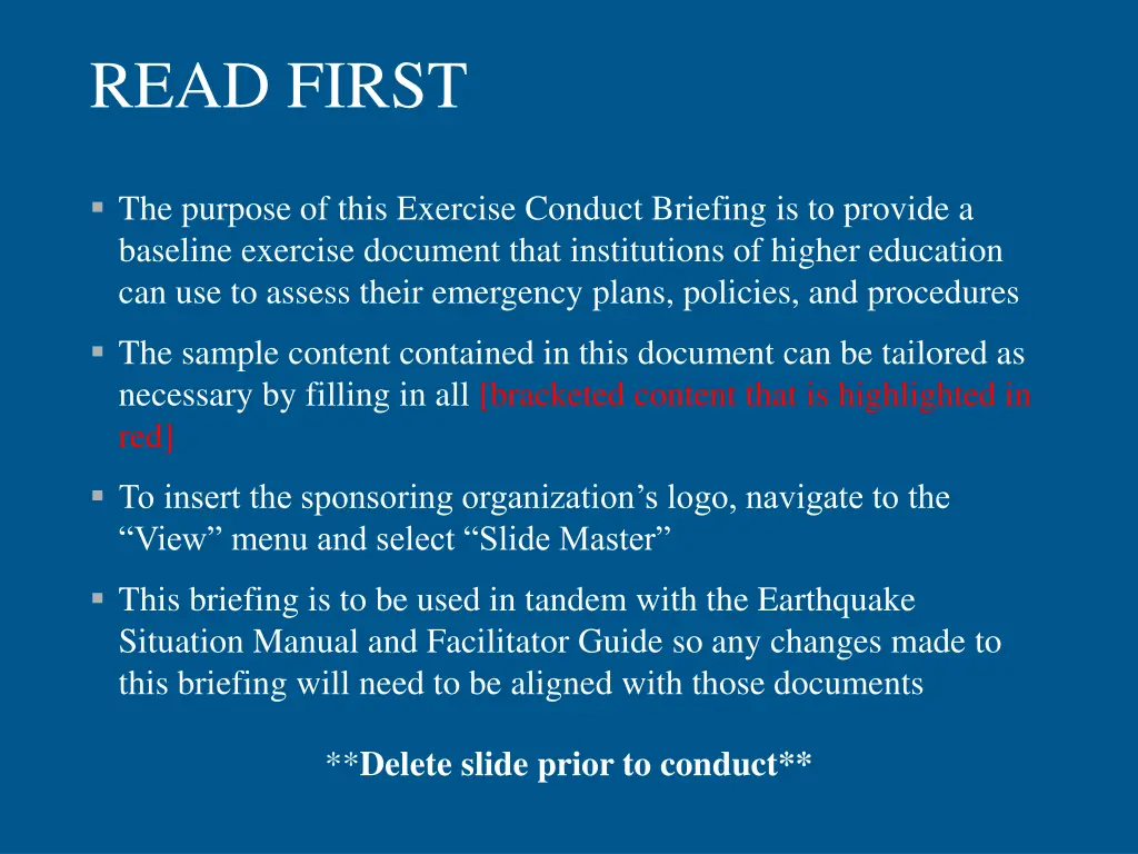 read first