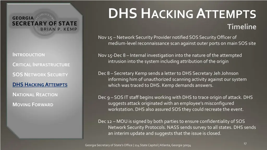 dhs h acking a ttempts