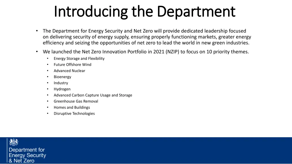 introducing the department introducing