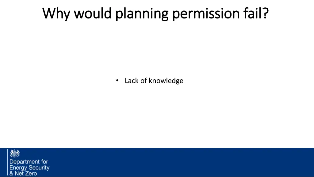 why would planning permission fail why would