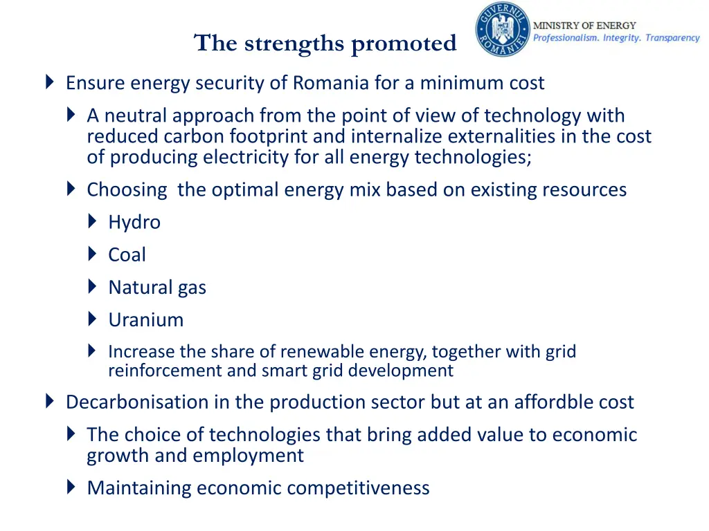 the strengths promoted