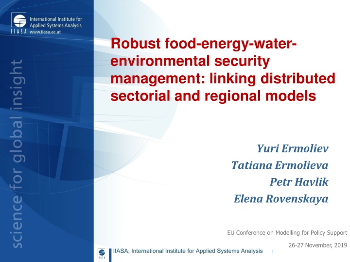 robust food energy water environmental security
