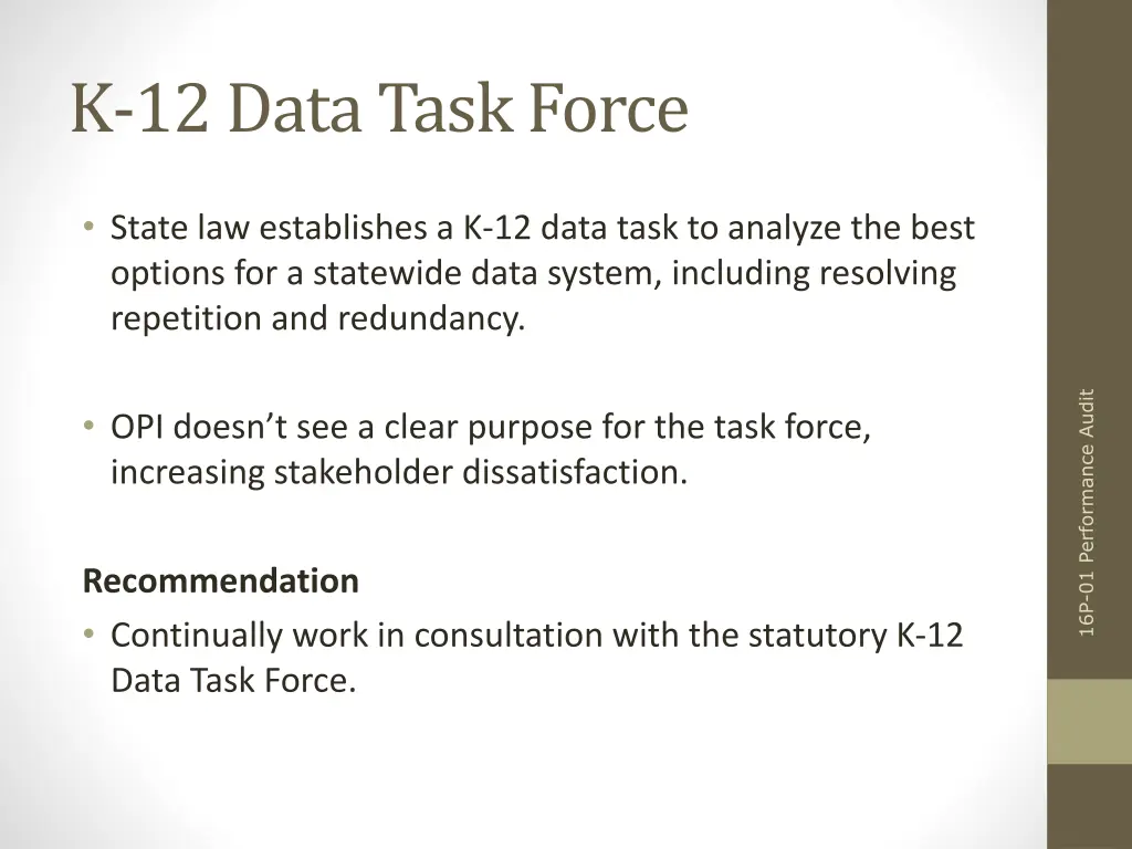 k 12 data task force