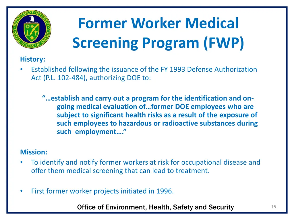 former worker medical screening program fwp