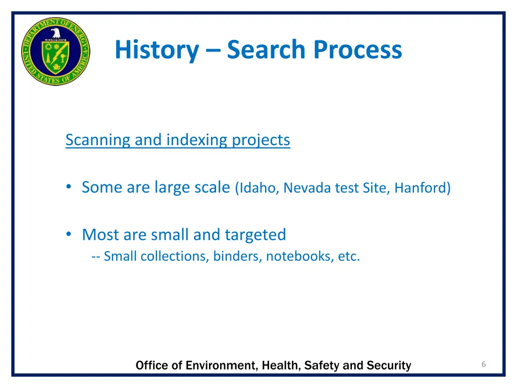 history search process 1