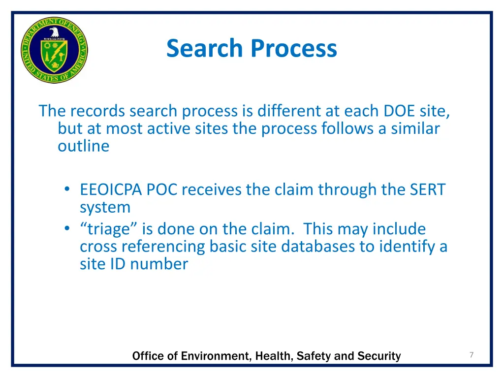search process