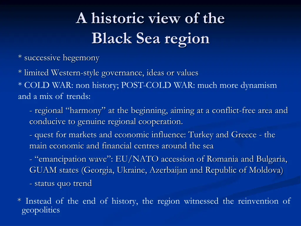 a historic view of the black sea region