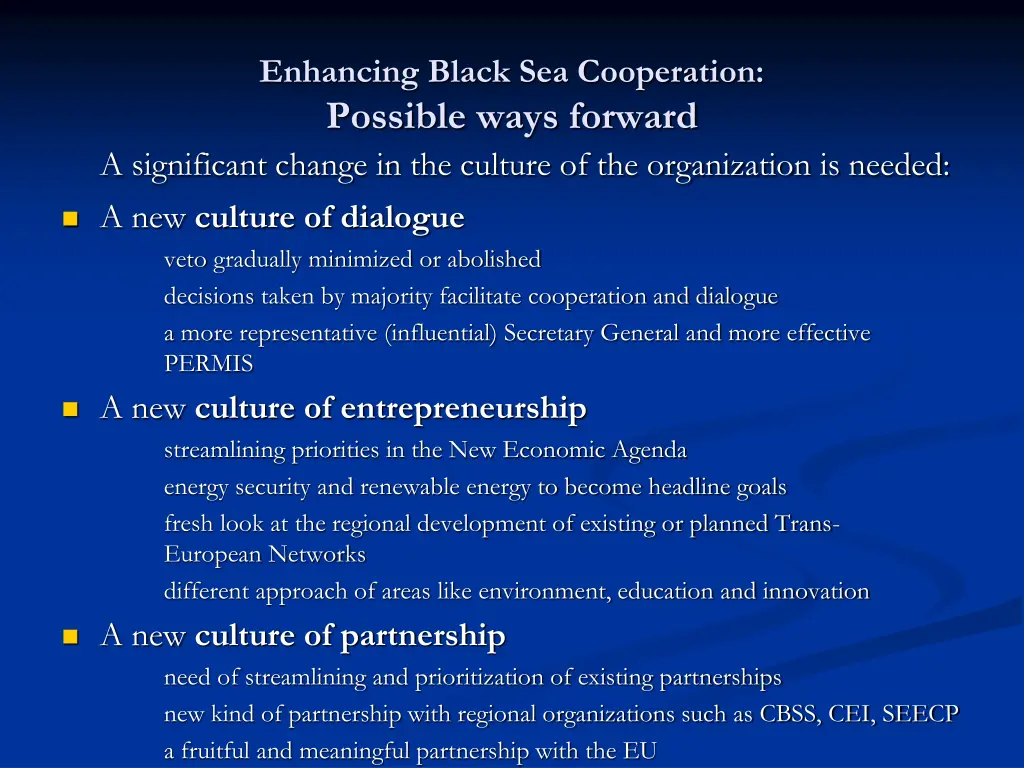 enhancing black sea cooperation possible ways