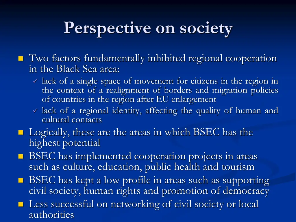 perspective on society