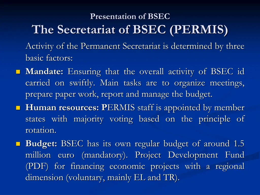 presentation of bsec 1