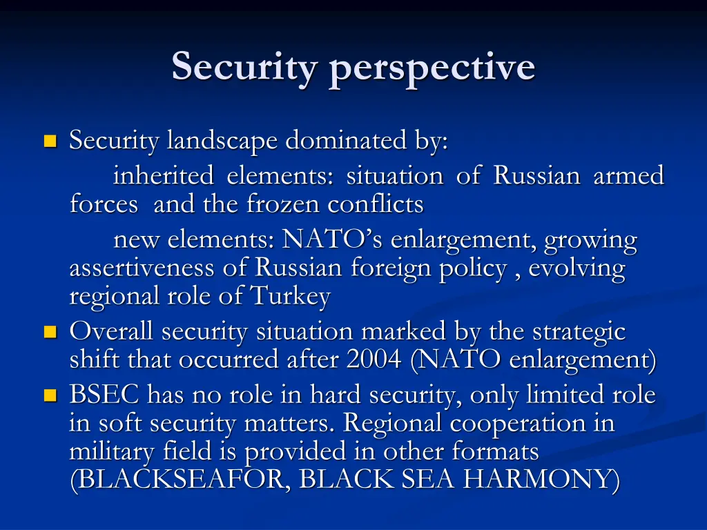security perspective