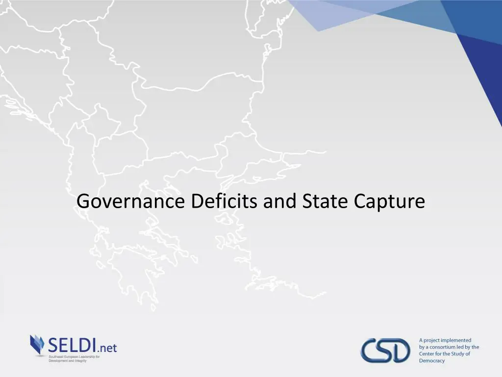 governance deficits and state capture