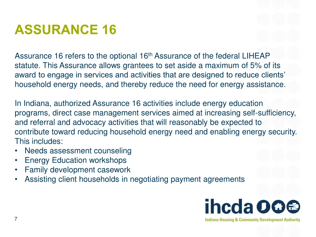 assurance 16
