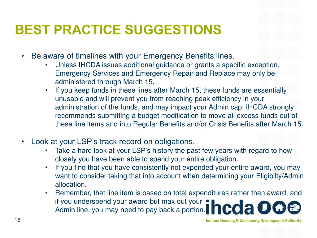 best practice suggestions 1