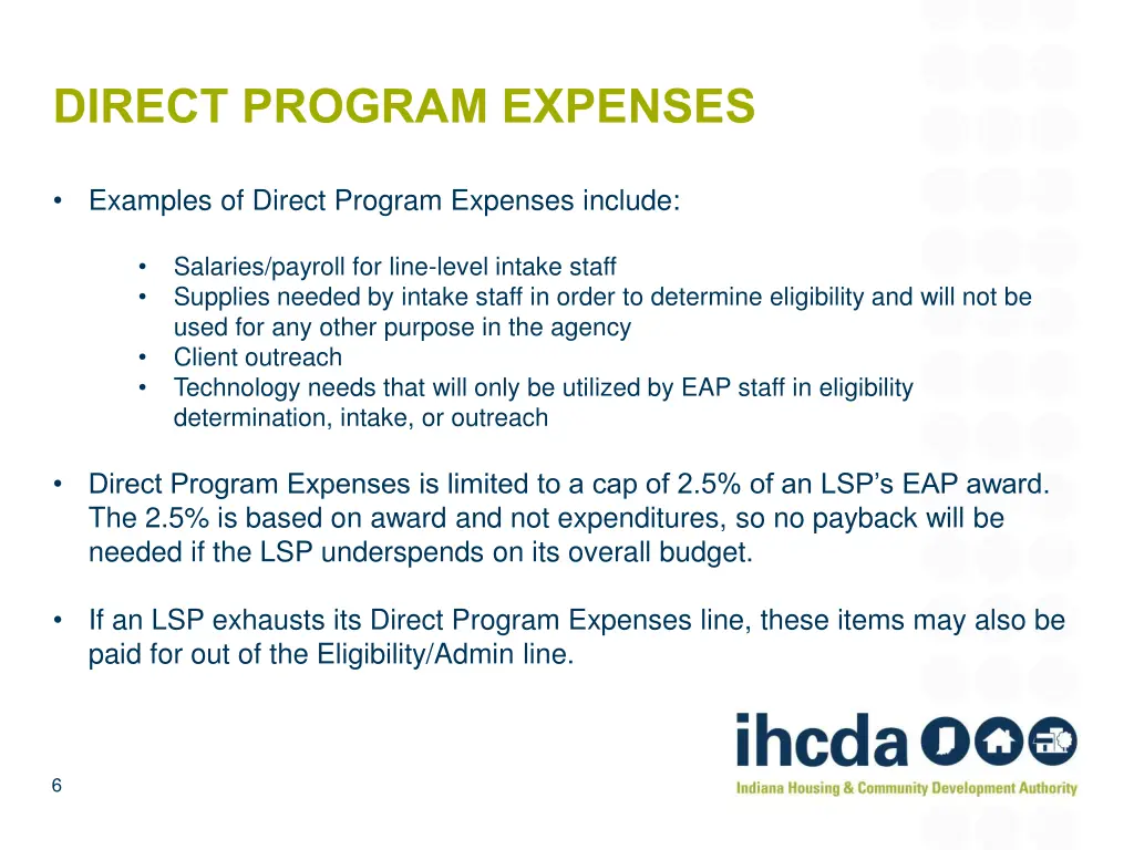 direct program expenses 1