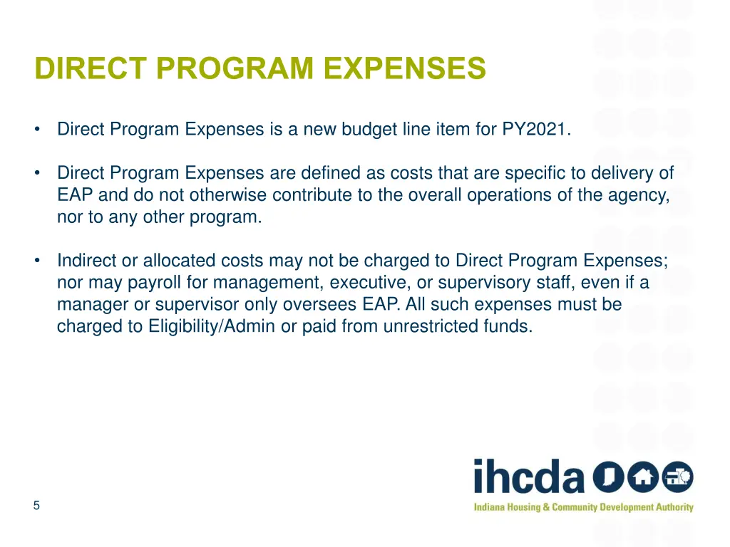 direct program expenses