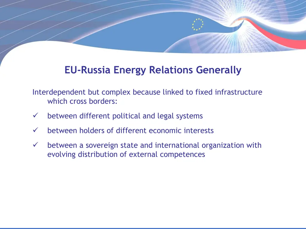 eu russia energy relations generally