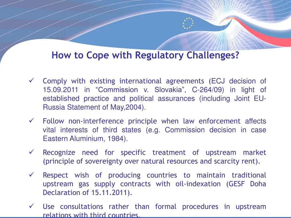 how to cope with regulatory challenges