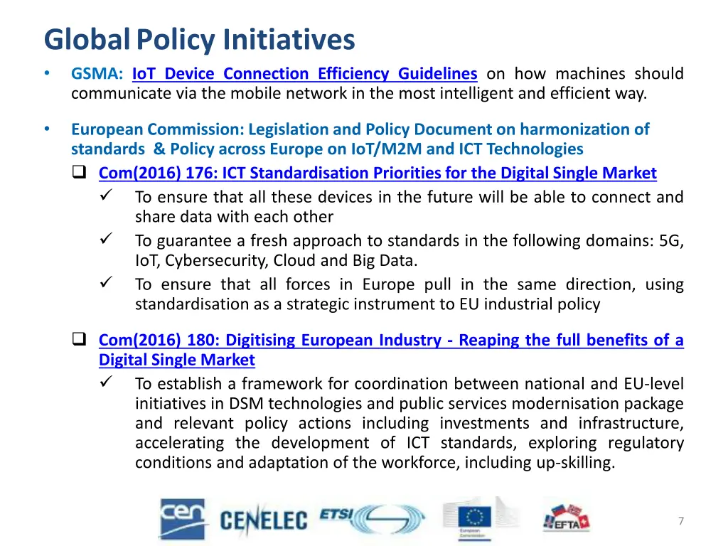 global policy initiatives gsma iot device