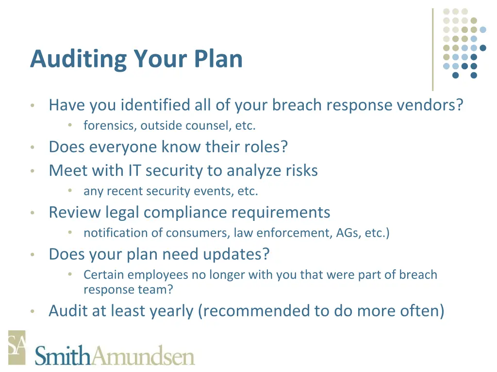 auditing your plan