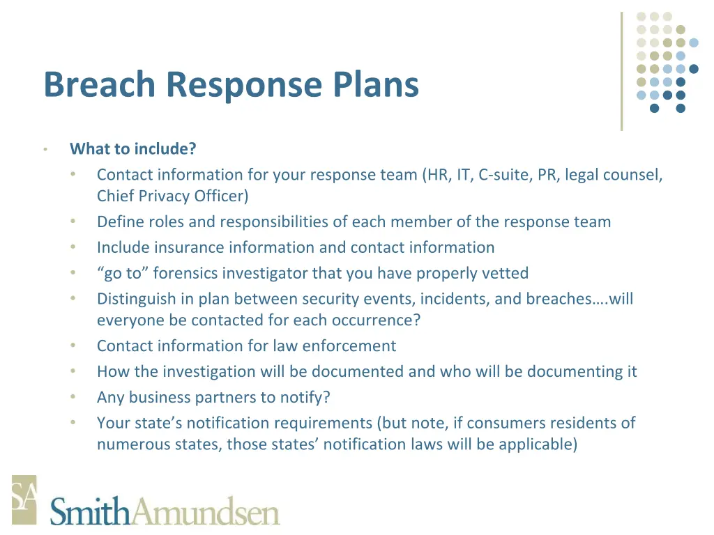 breach response plans