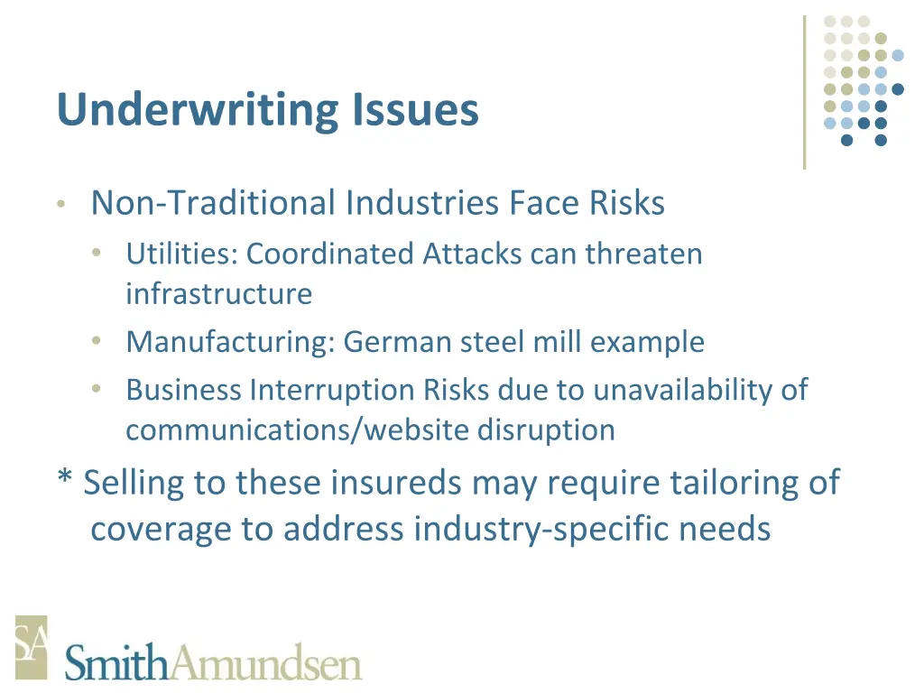 underwriting issues 12