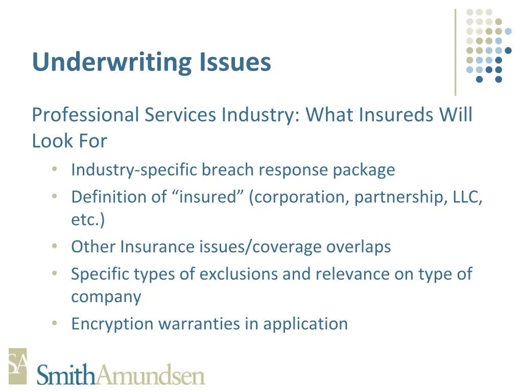 underwriting issues 7