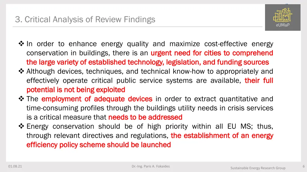 3 critical analysis of review findings
