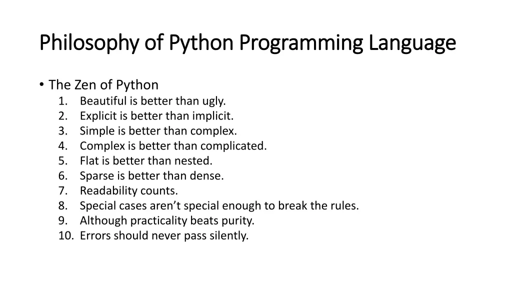 philosophy of python programming language
