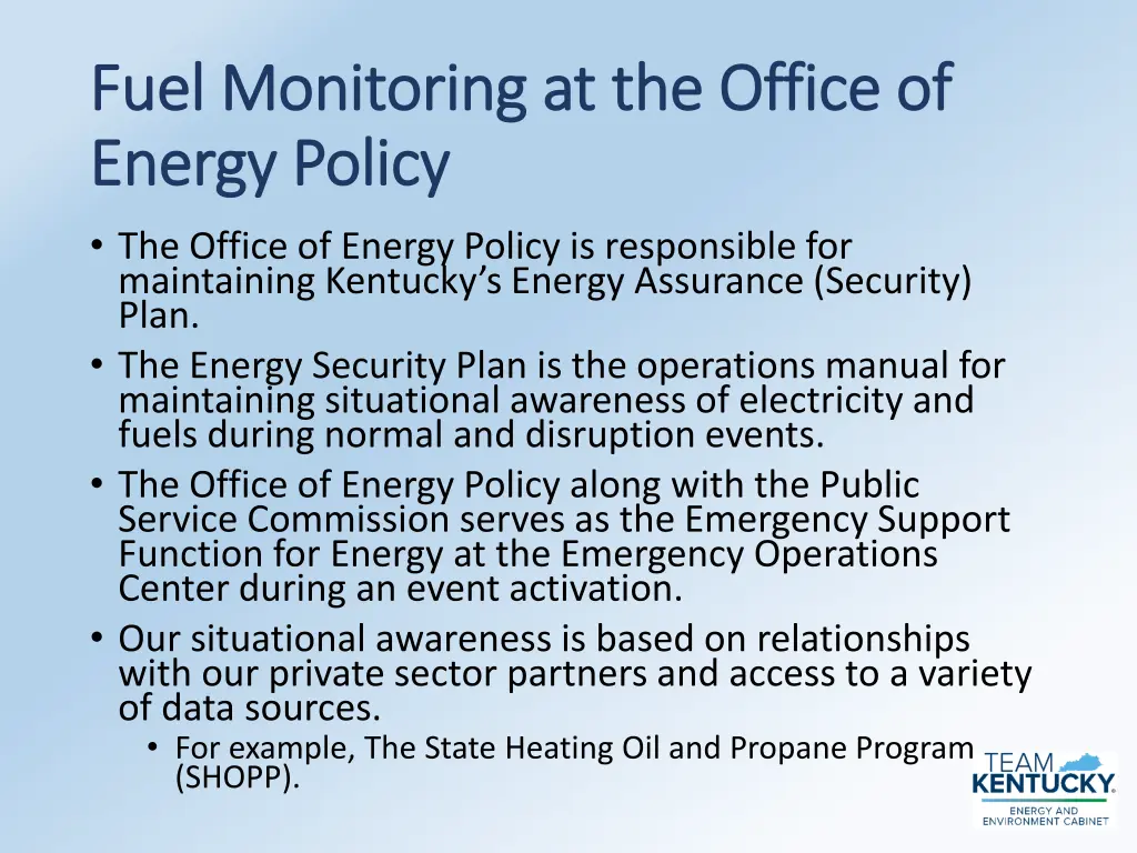 fuel monitoring at the office of fuel monitoring