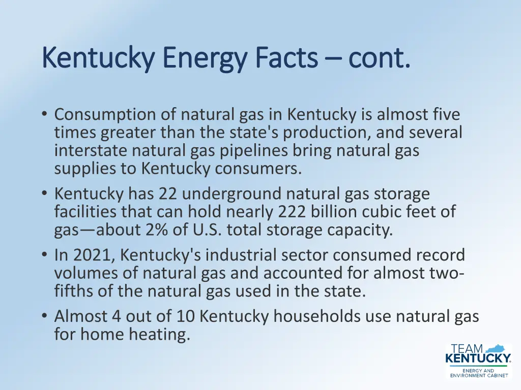 kentucky energy facts kentucky energy facts cont