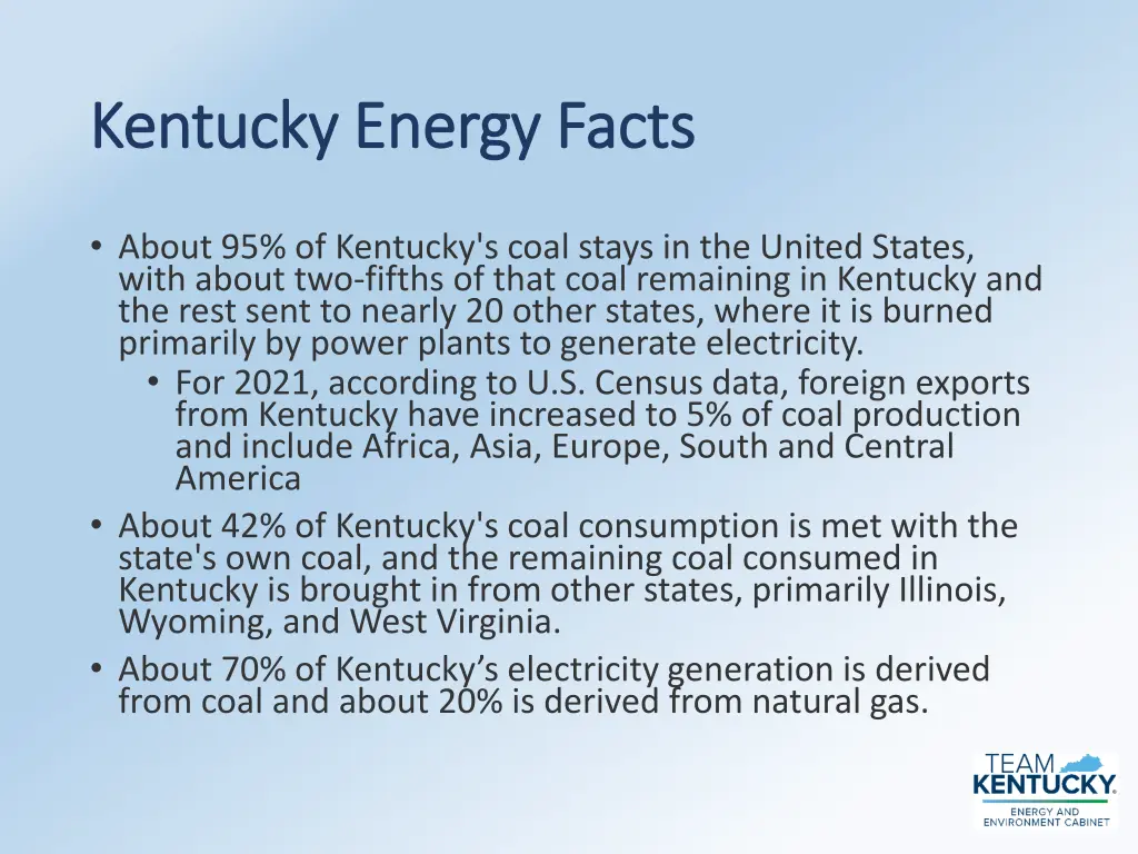kentucky energy facts kentucky energy facts