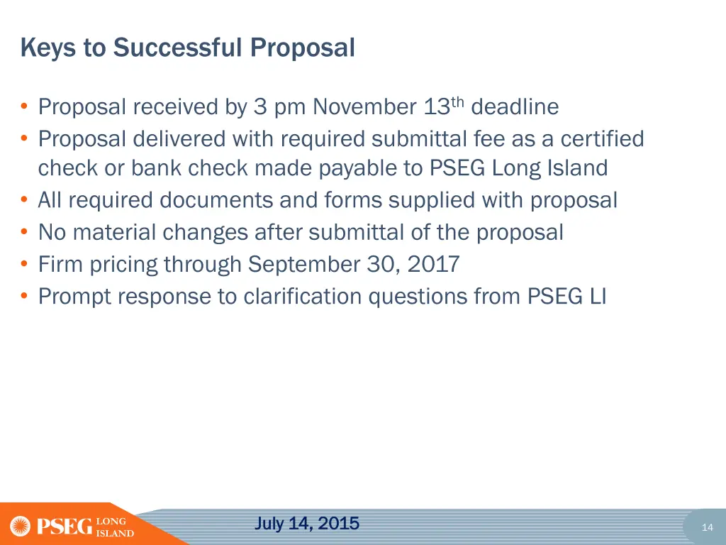 keys to successful proposal