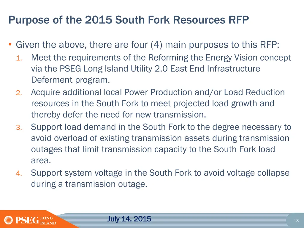 purpose of the 2015 south fork resources rfp 1