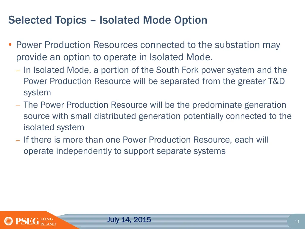 selected topics isolated mode option