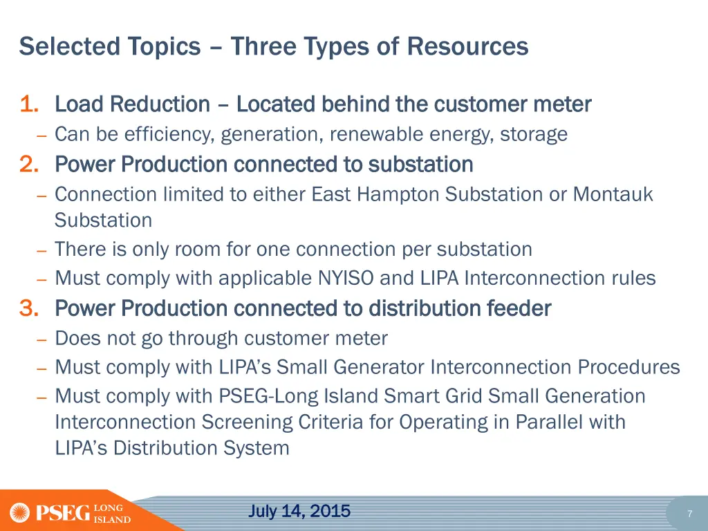 selected topics three types of resources