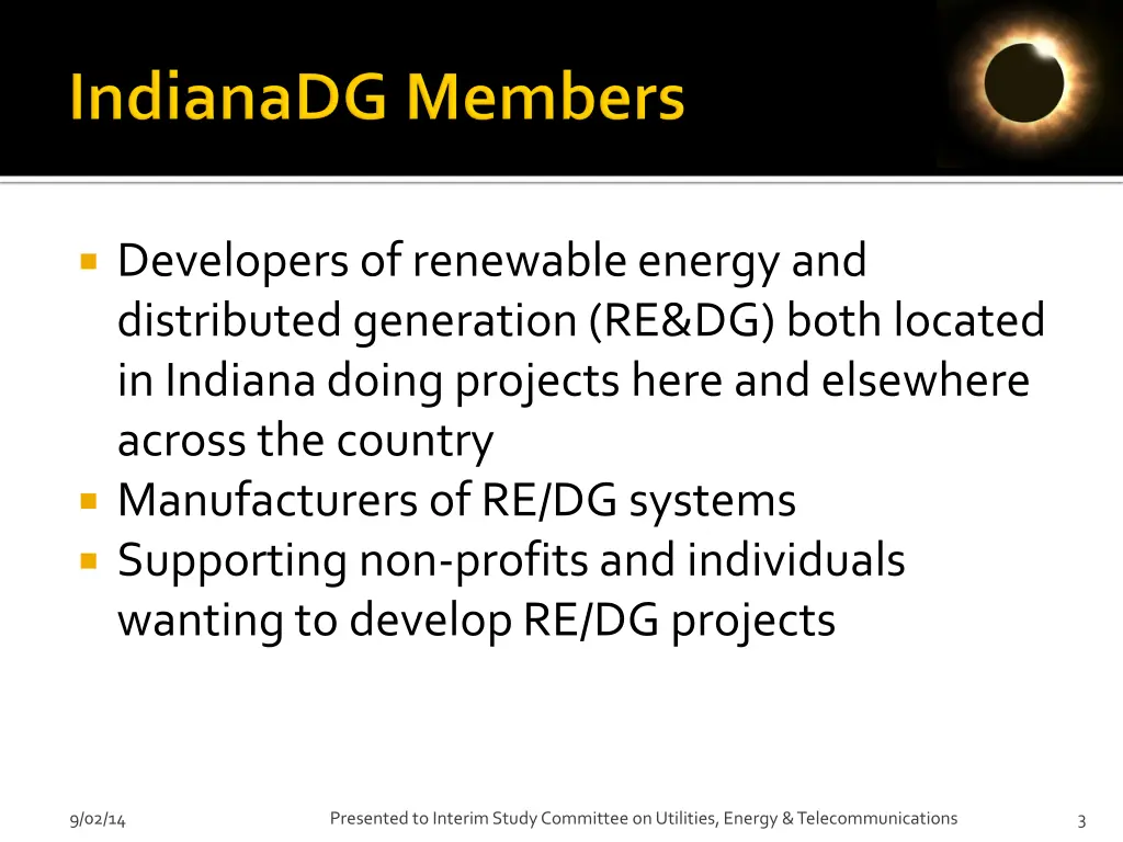 developers of renewable energy and distributed