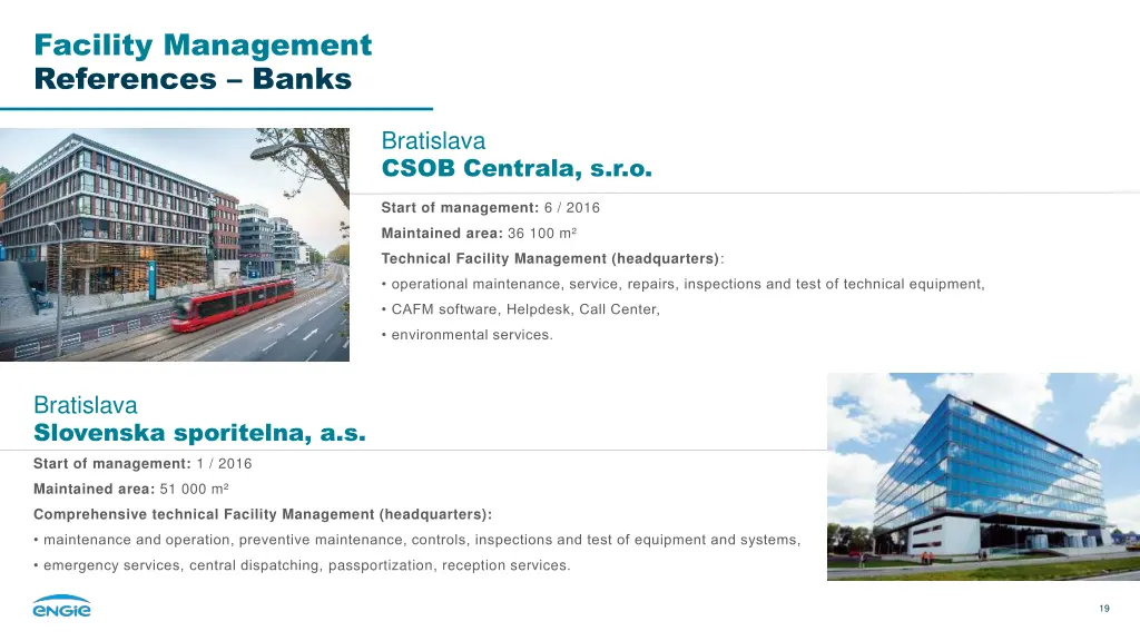 facility management references banks