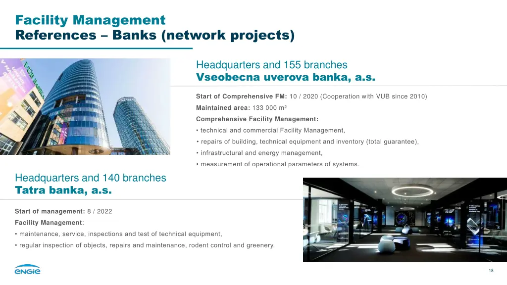 facility management references banks network