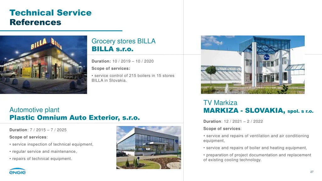technical service references