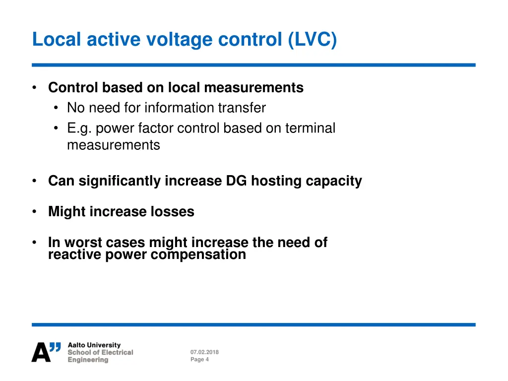 local active voltage control lvc