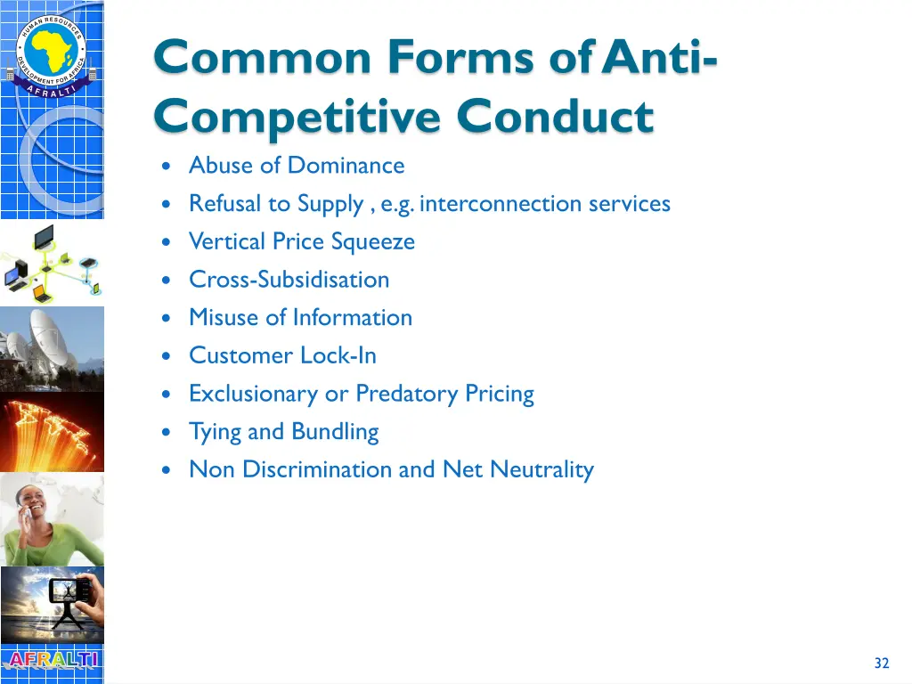 common forms of anti competitive conduct abuse