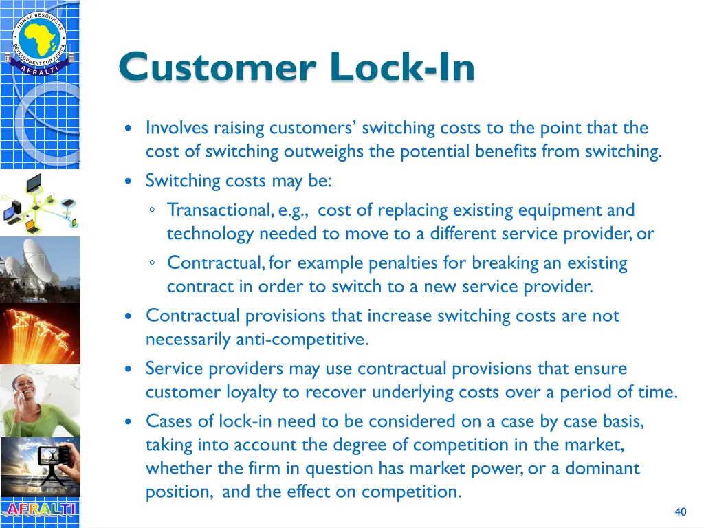 customer lock in
