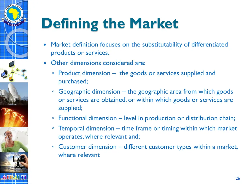 defining the market