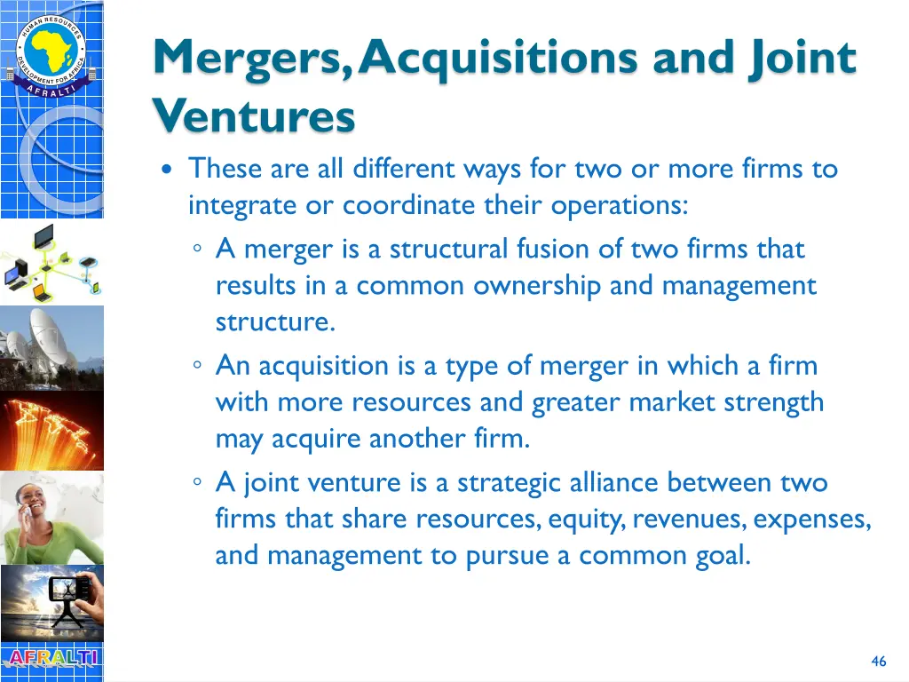 mergers acquisitions and joint ventures these