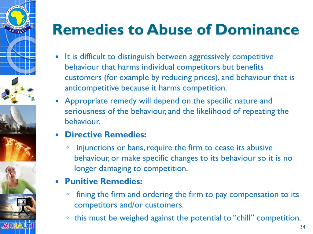 remedies to abuse of dominance