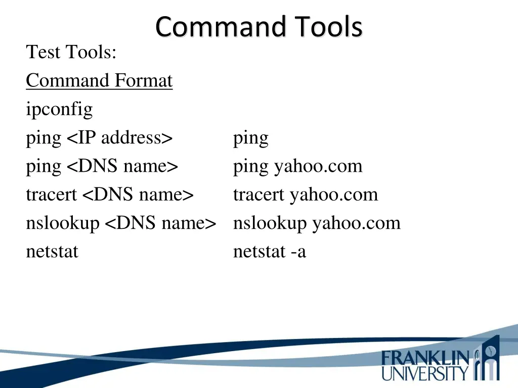 command tools
