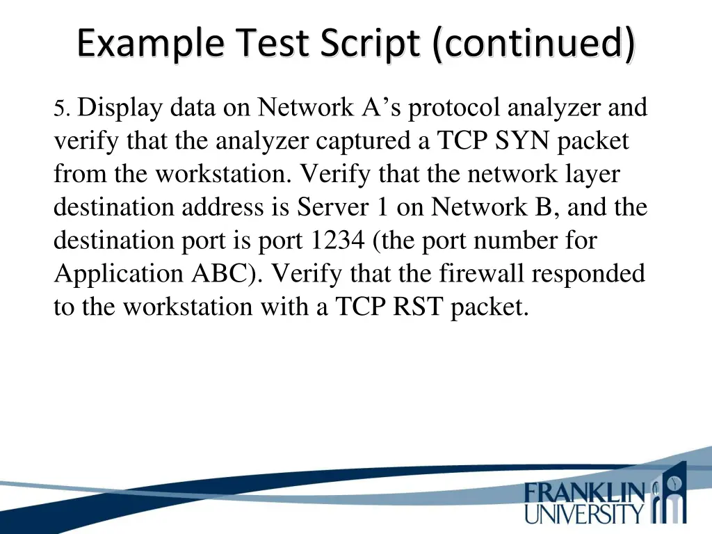 example test script continued 1